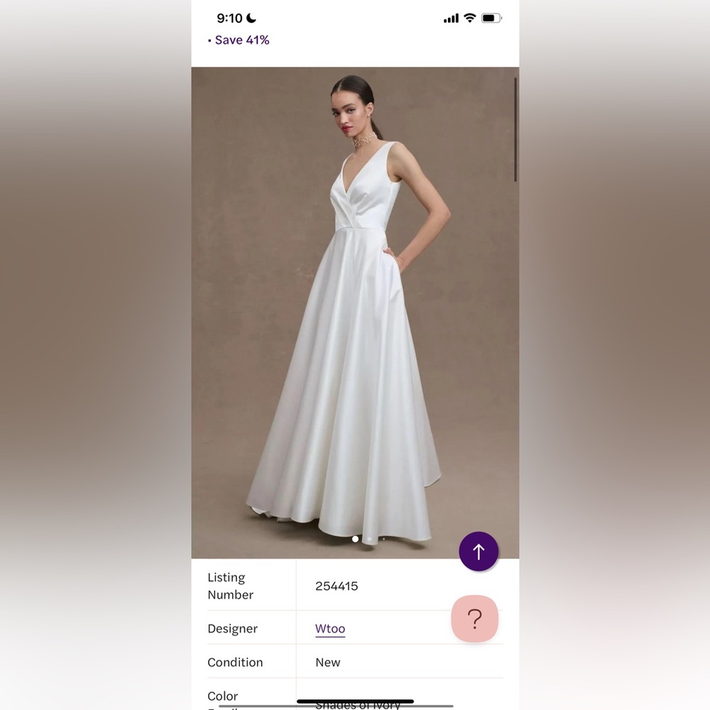 Wtoo Classic White A-Line Wedding Dress